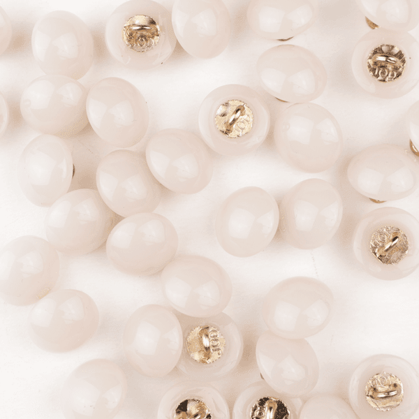 Ruby Naturhvit - 11 mm Resin Knapp
