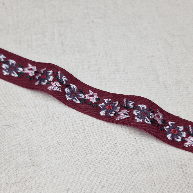 Hovedbilde Kalinda Bordeaux - Pyntebånd 20 mm