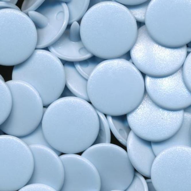 Hovedbilde Babyblå Matt KAM plasttrykknapp 25 stk (M20)
