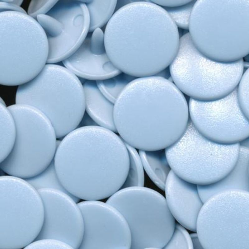 Babyblå Matt KAM plasttrykknapp 25 stk (M20)
