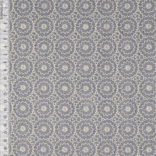 Solblomst - Brodert Bomull