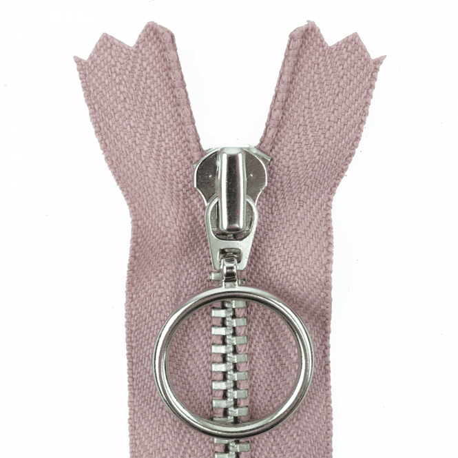 Hovedbilde Støvrosa - Metall Glidelås m/ring- YKK 4 mm