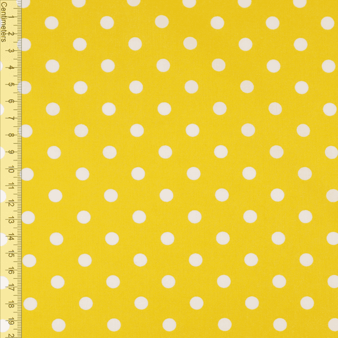 Hovedbilde Solgul Polkadot - Fast Bomull