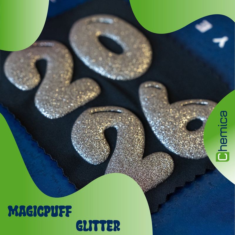 HTV Glitter Puff Silver 50x30cm