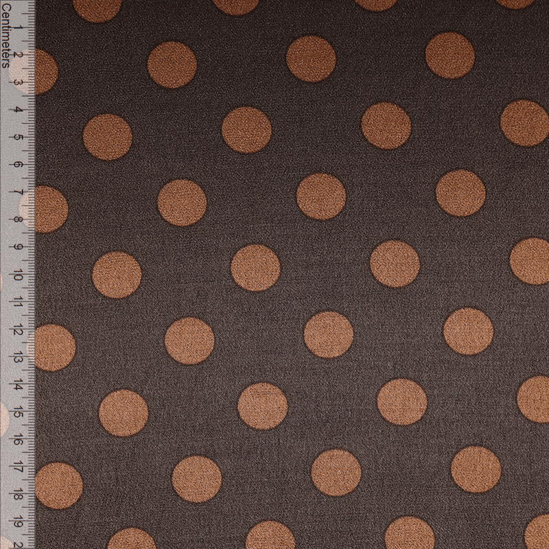 Dots Brun - Viskosesateng