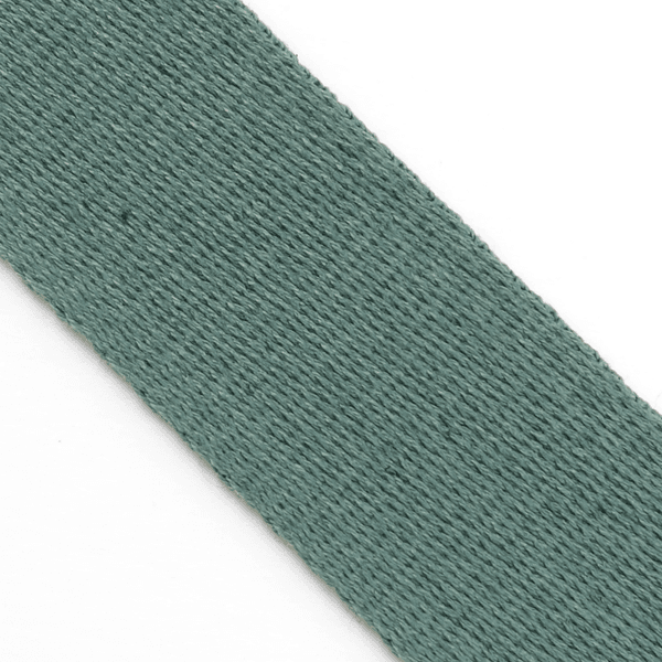 Teal - Vevd Bånd Bomull 40 mm