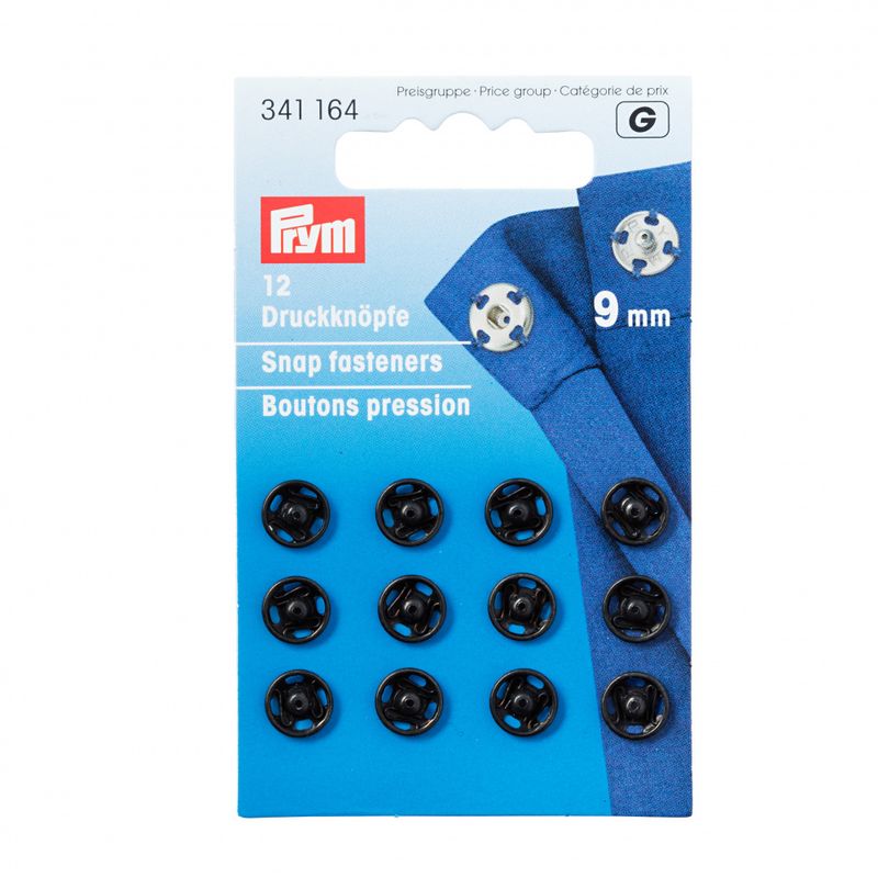 Prym Trykknapp 9mm Sort