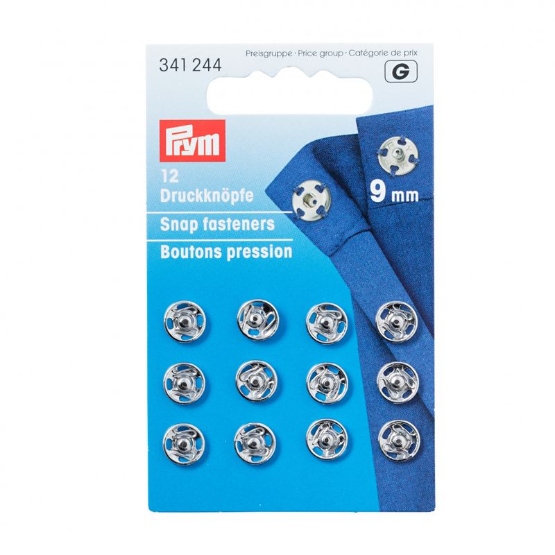 Prym Trykknapp 9mm Sølv