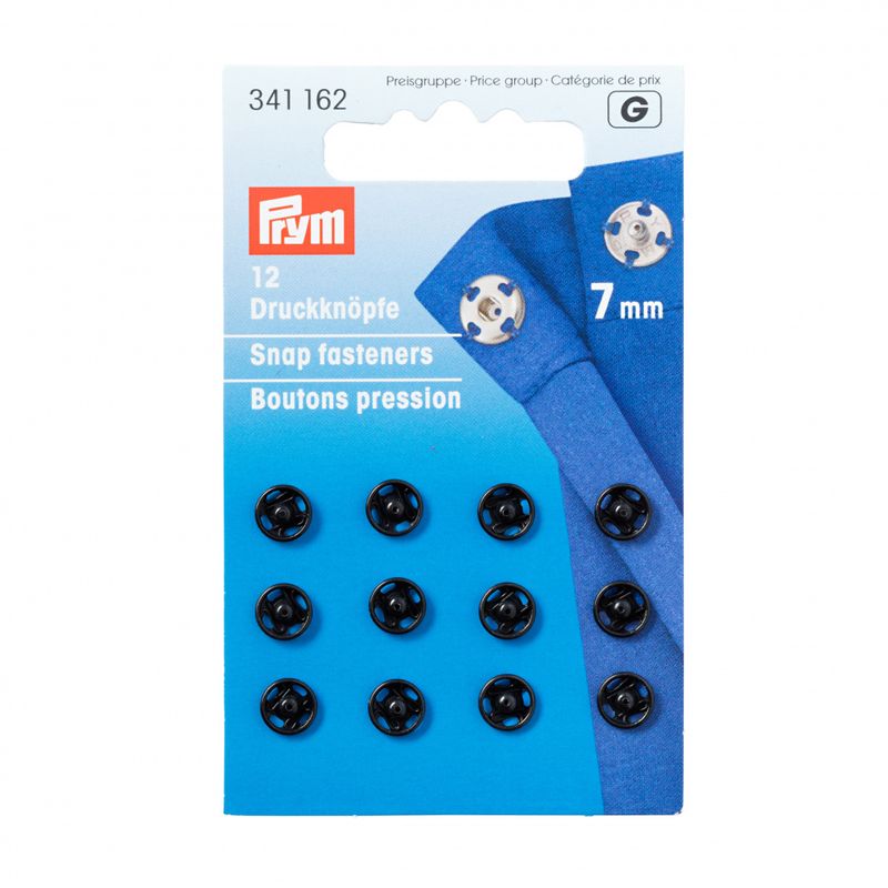 Prym Trykknapp 7mm Sort