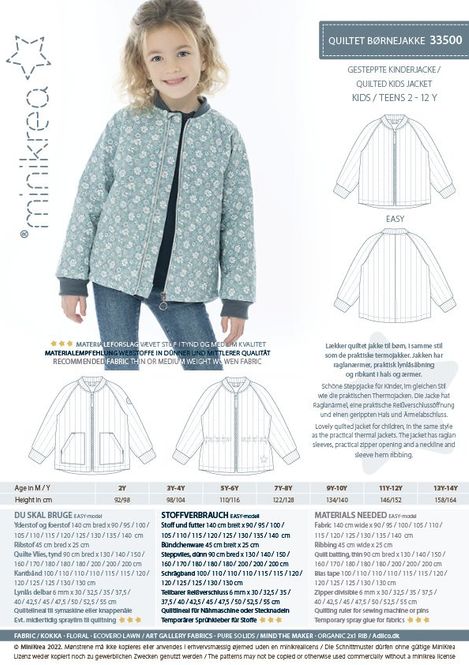 Hovedbilde Quiltet Jakke Barn - Minikrea 33500