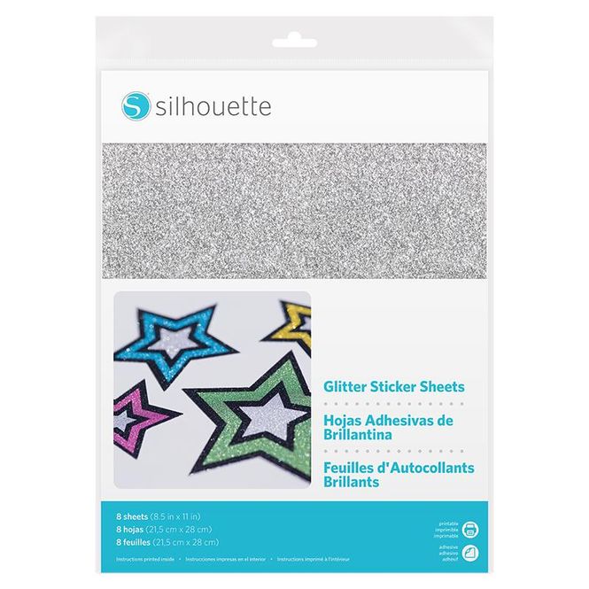 Hovedbilde Silhouette Printable Glitter Sticker Sheets