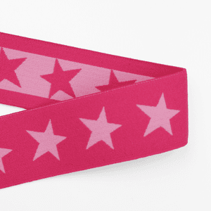 Hovedbilde M&oslash;rk Rosa/Mellomrosa Stjerne - Strikk 40 mm 