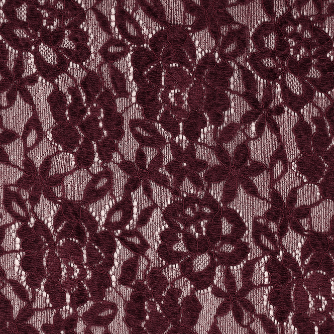 Hovedbilde Bordeaux - Deluxe Elastisk Blondestoff