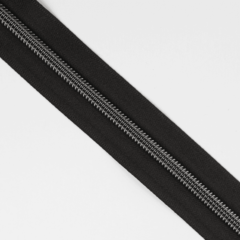 Sort/Gunmetal - 3 m Nylon Glidelås #5