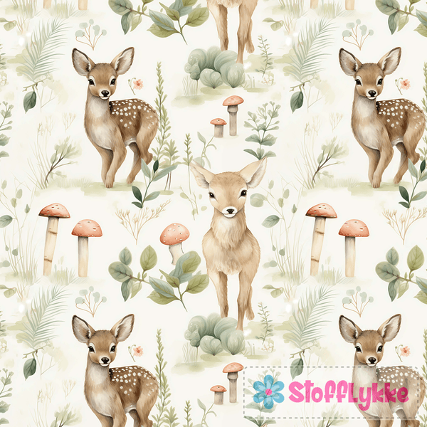 Forest Deer Ecru - Jersey