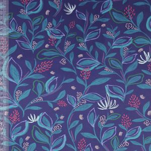 Hovedbilde Leaf Breeze Blue - Fast Bomull