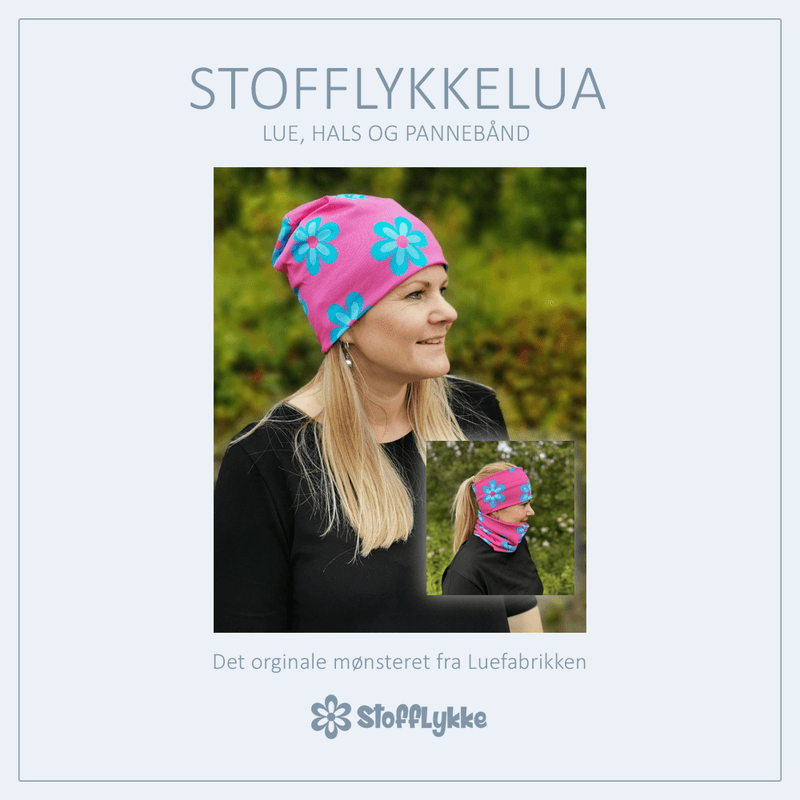 Stofflykkelua, hals og pannebånd mønster (papir)