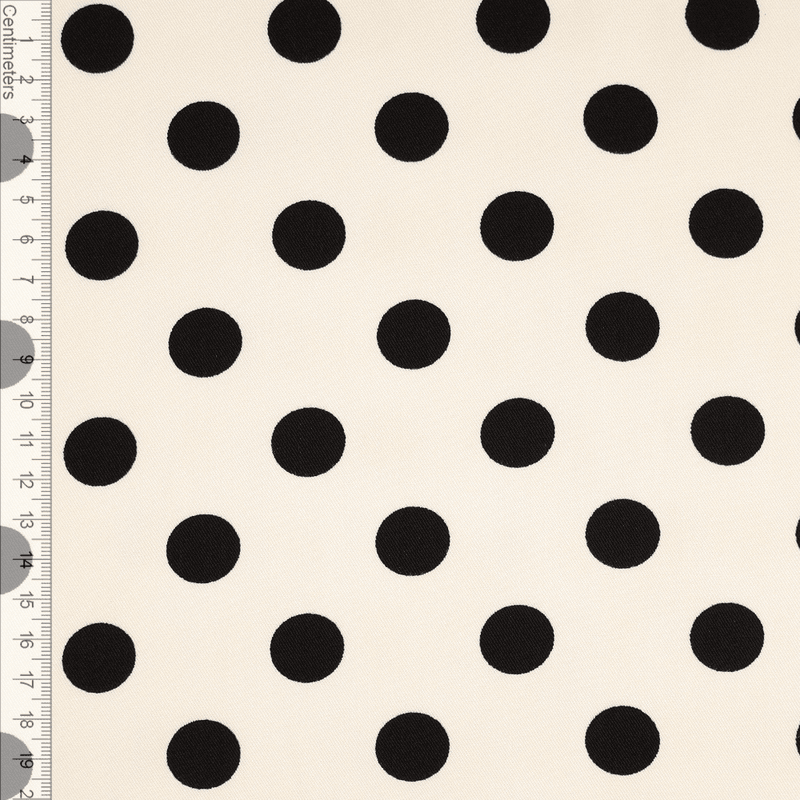 Dots Ecru - Viskose  Twill