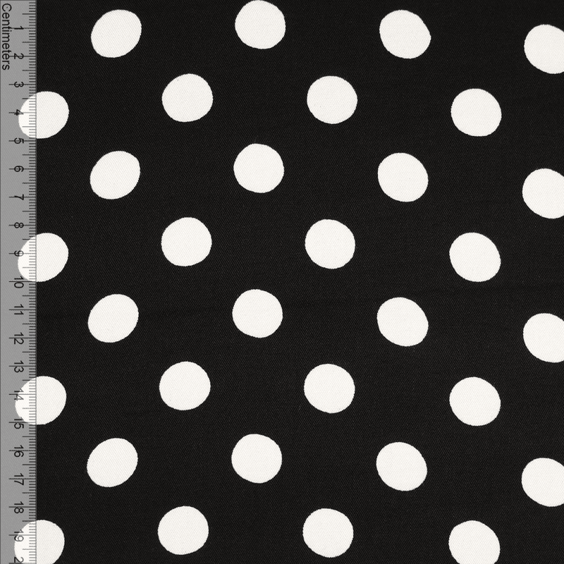 Dots Sort - Viskose  Twill