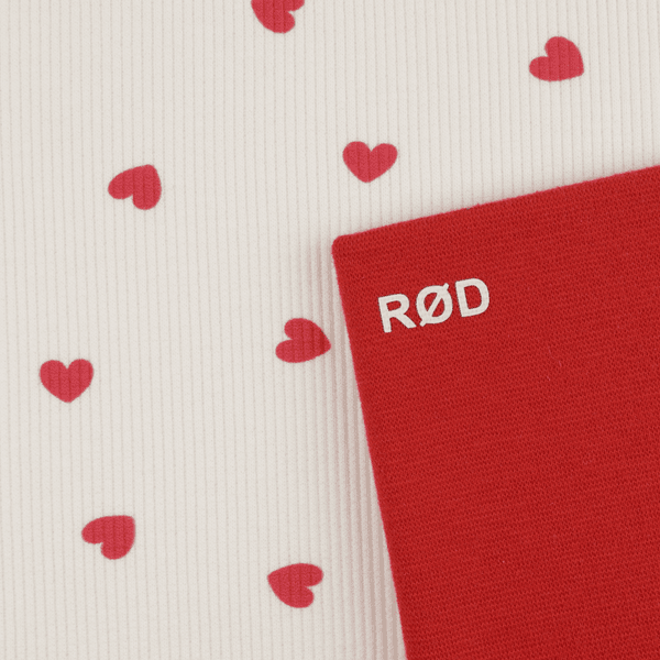 Hjertedryss R&oslash;d - Ribbjersey