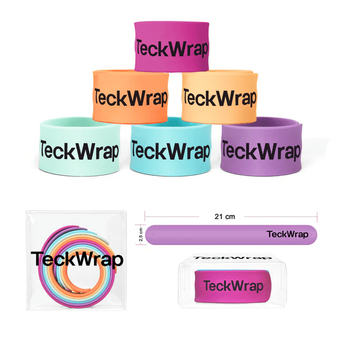 Hovedbilde Silicone Vinyl Slap Bracelets 6pk, Skarpe farger