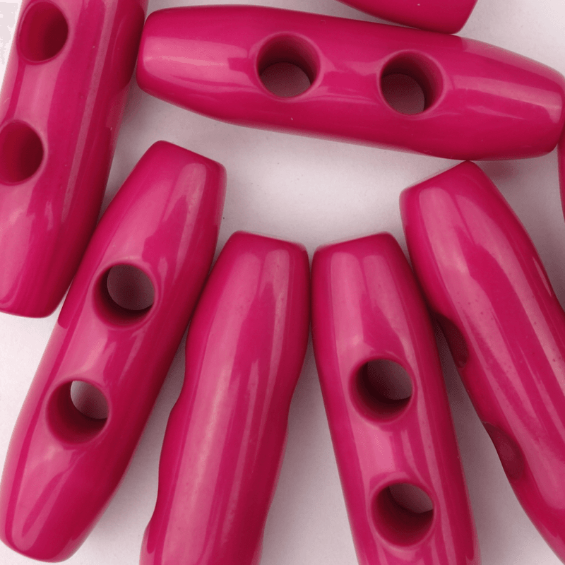 Delhi Mørk Rosa - 38x11 mm Resin Knapp