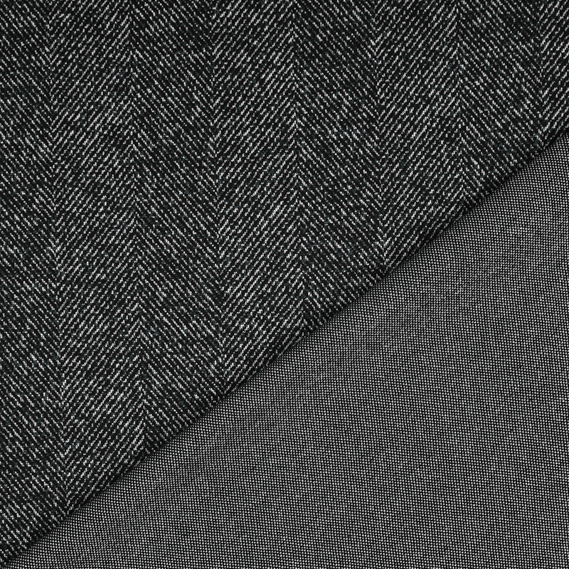 Petrol Herringbone - Jaqcuard