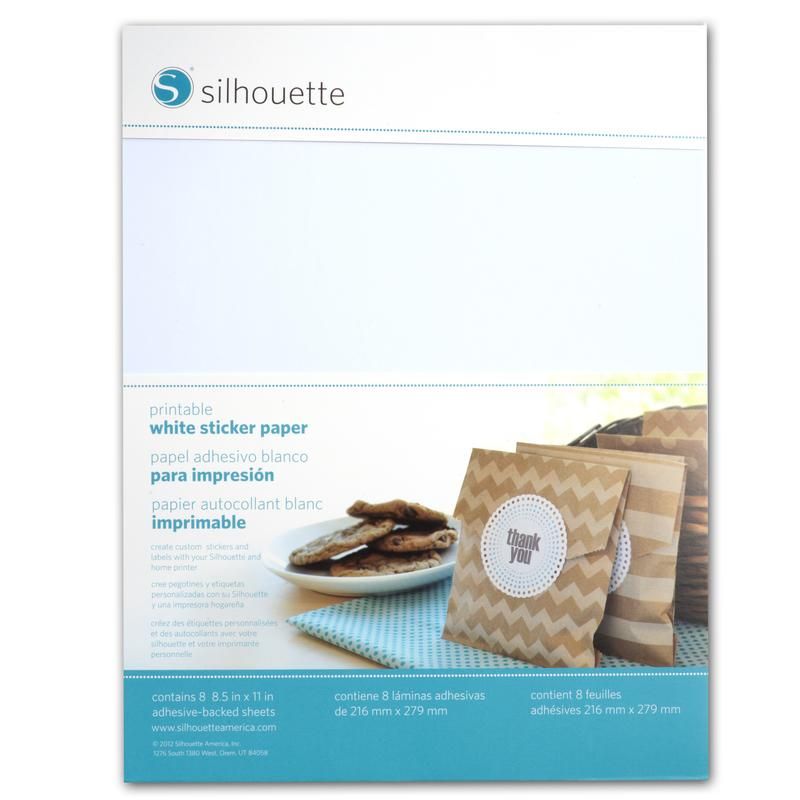 Silhouette Printable White Sticker Paper