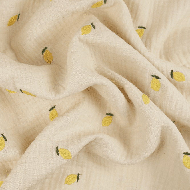 Hovedbilde Sitroner - Brodert Musselin