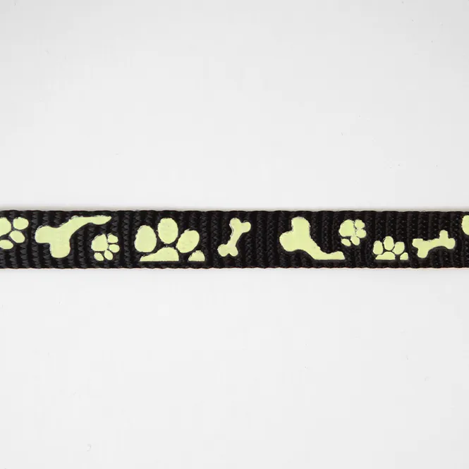 Hovedbilde Hund Sort - 10 mm Selvlysende Bånd