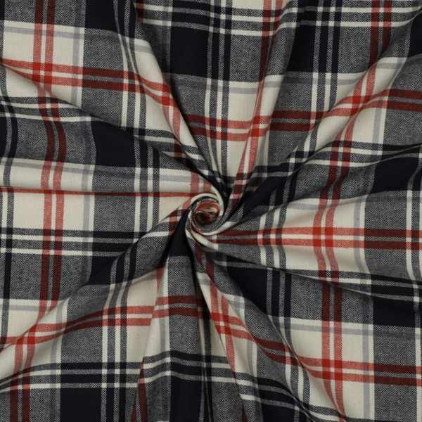 Checks Navy - Flanell