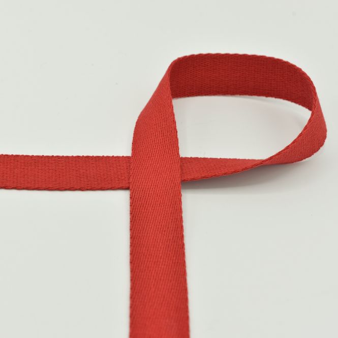 Hovedbilde Red - Vevd Bånd Bomull 25 mm (160)