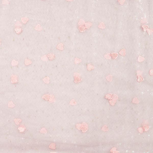 Hjertefin Rose - Brodert Tyll