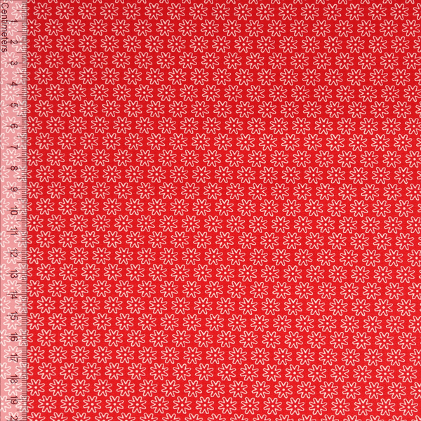 Daisylill Rød - Fast Bomull