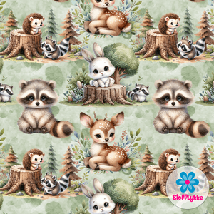 Hovedbilde Forest Friends Dusty Mint - Jersey