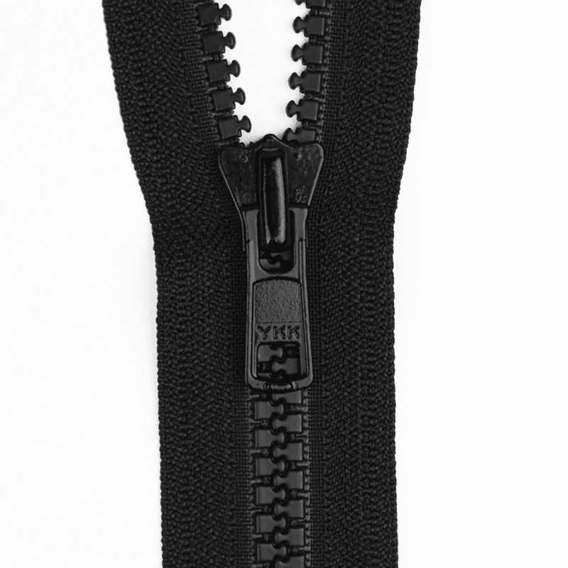 Sort - Vislon Delbar Glidelås (8 mm) - 80 cm