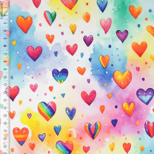 Hovedbilde Rainbow Hearts - French Terry