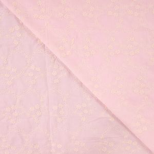 Hovedbilde Rekkeblomst Rosa - Brodert Bomull