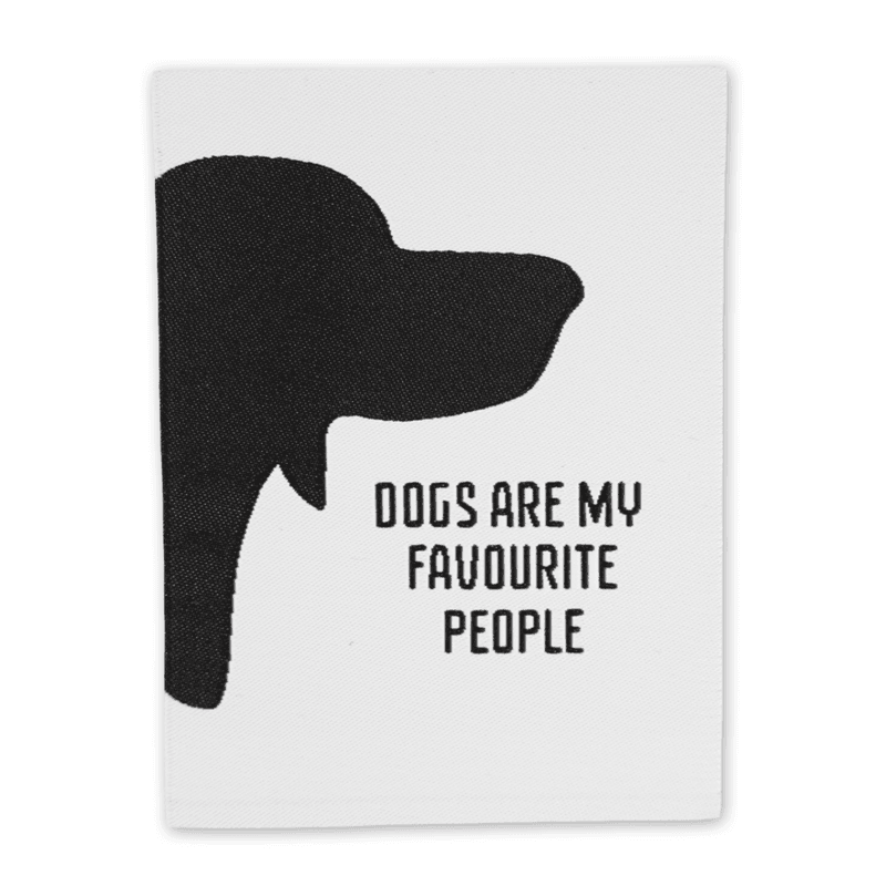 Dogs are my favourite people - Merkelapp 60x80 mm