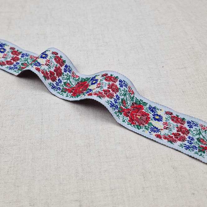 Hovedbilde Mabel Hvit - Pyntebånd 33 mm
