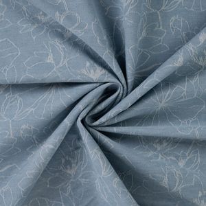 Hovedbilde Flower Lys Bl&aring; - Denim Jacquard