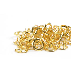 Hovedbilde Gull TD metalltrykknapper - 10 stk