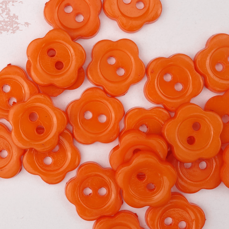 Marabella Orange - 13 mm Plast Knapp