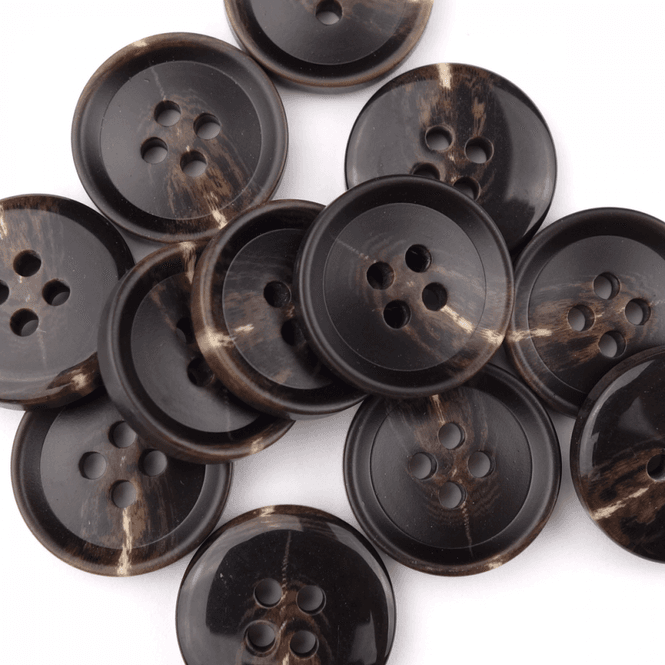 Hovedbilde Jorden Mørk Brun - 18 mm Resin Knapp