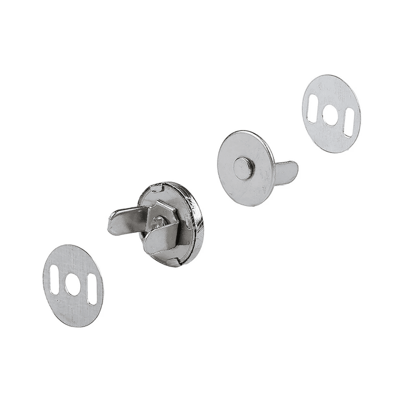 Magnetlås Sølv - 10 mm - 4 sett