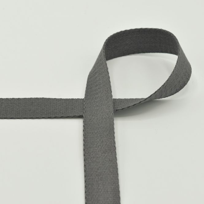Hovedbilde Charcoal - Vevd Bånd Bomull 25 mm (680)