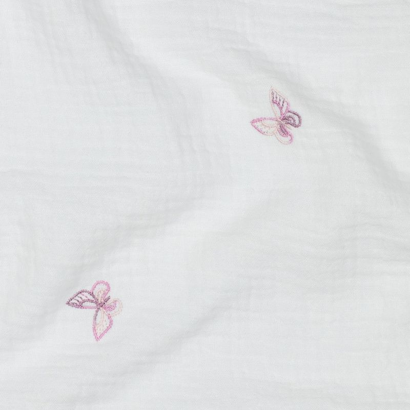 Butterfly Pink - Brodert Musselin