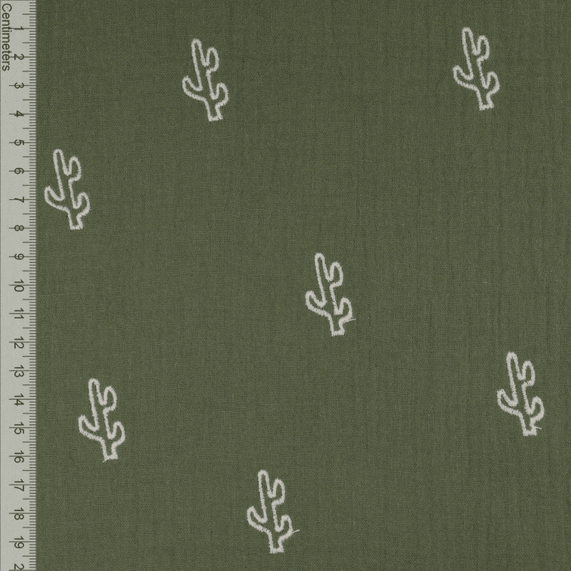 Cactus Hunter - Brodert Musselin
