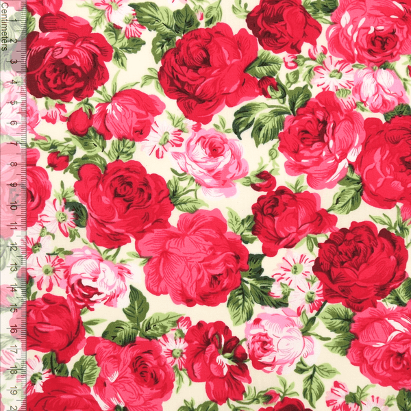 Rosy Ecru/Red - Fast Bomull