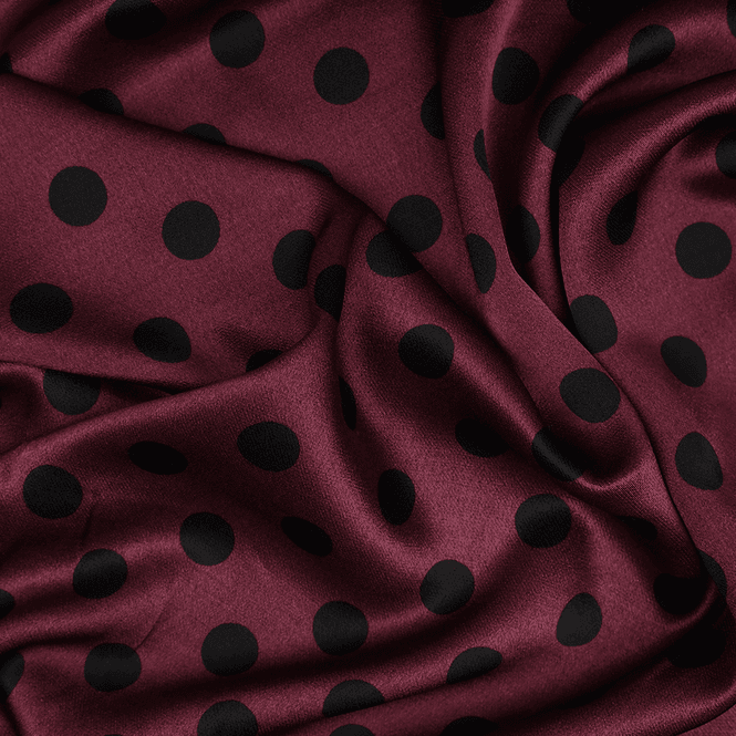 Hovedbilde Dots Bordeaux - Viskosesateng